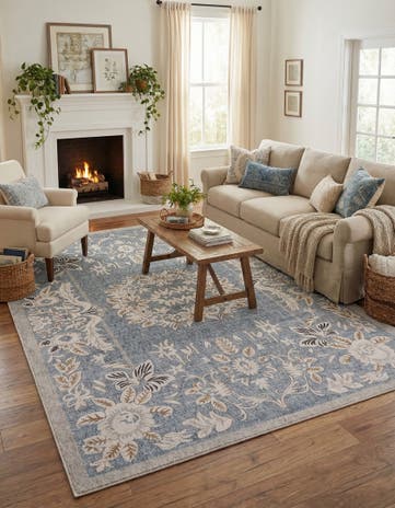 Harbor Blue Eco Traditional Rug