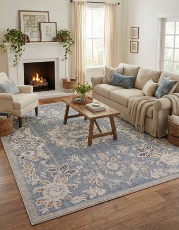 Harbor Blue Eco Traditional Rug