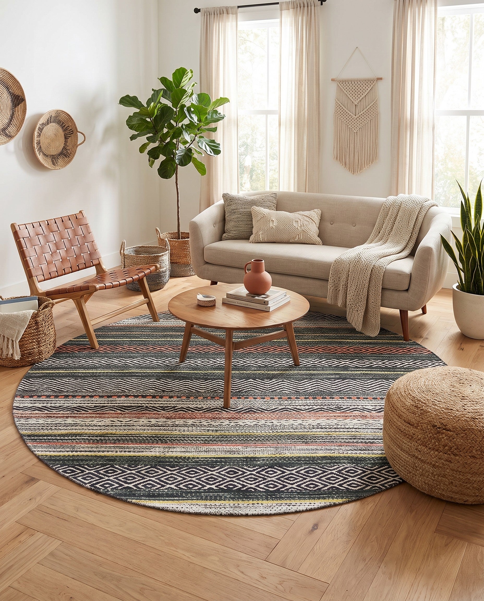 9' 10 x 9' 10 Yara Round Rug