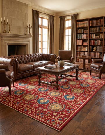 6' 11 x 9' 10 Hand Knotted Kazak Rug