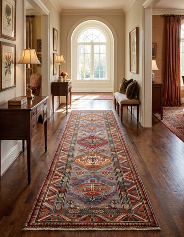 2' 8 x 8' 10 Hand Knotted Kazak Runner Rug