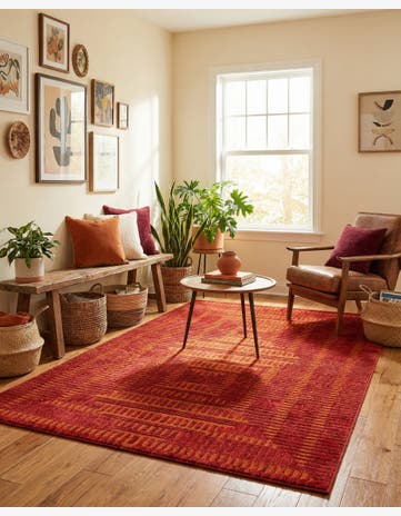 Burnt Sienna Textura Designer Rug