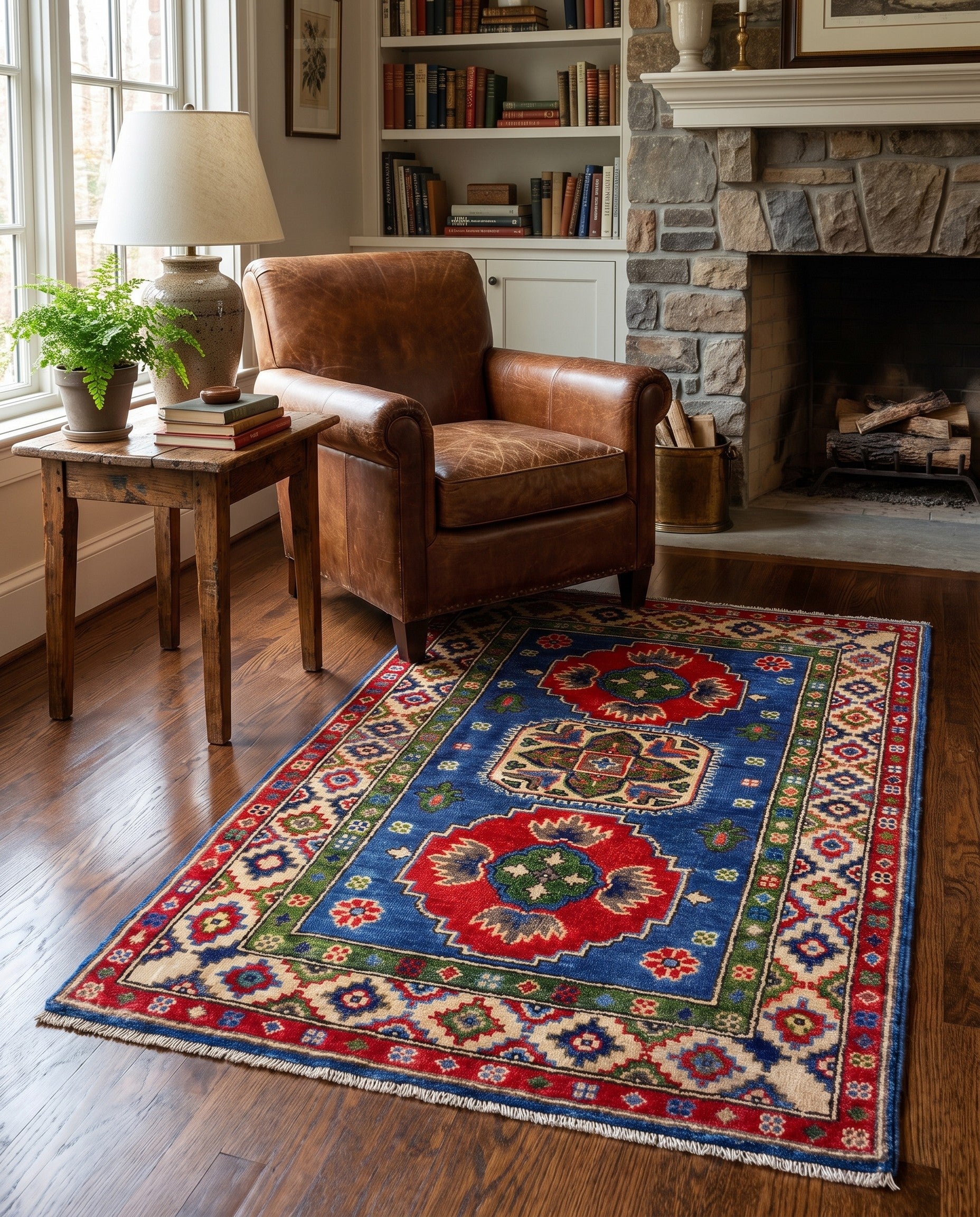 2' 6 x 4' 2 Hand Knotted Kazak Rug
