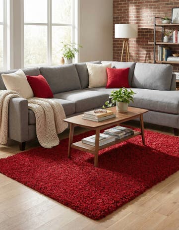 5' x 7' Solid Shag Rug
