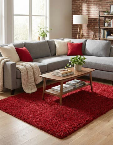 5' x 7' Solid Shag Rug