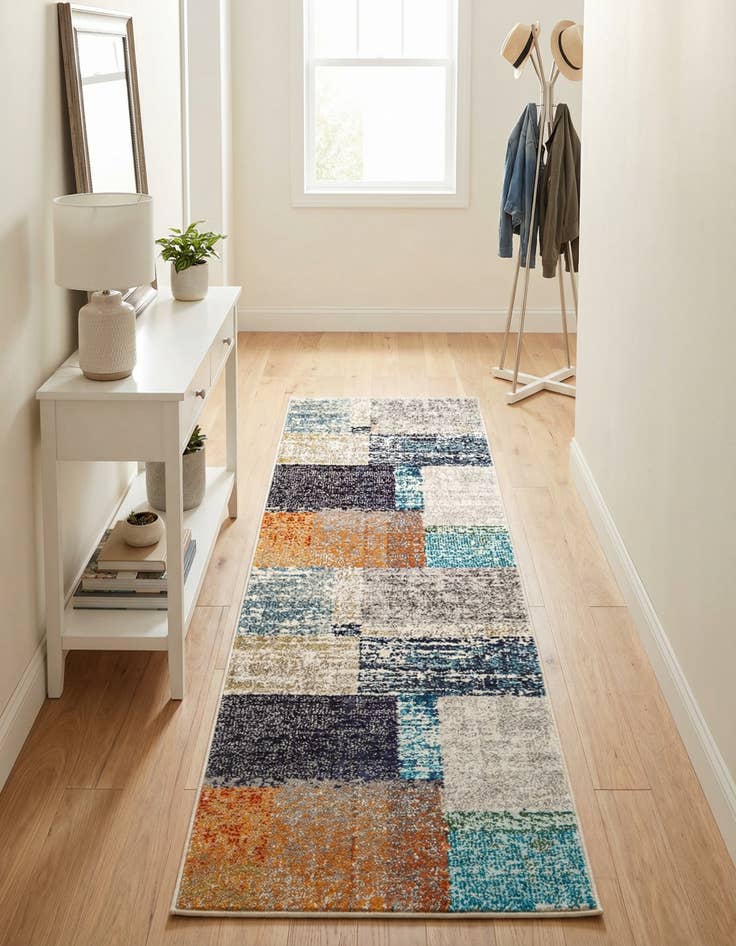 Detail image of 2' x 6' Washable Vivid Runner Rug