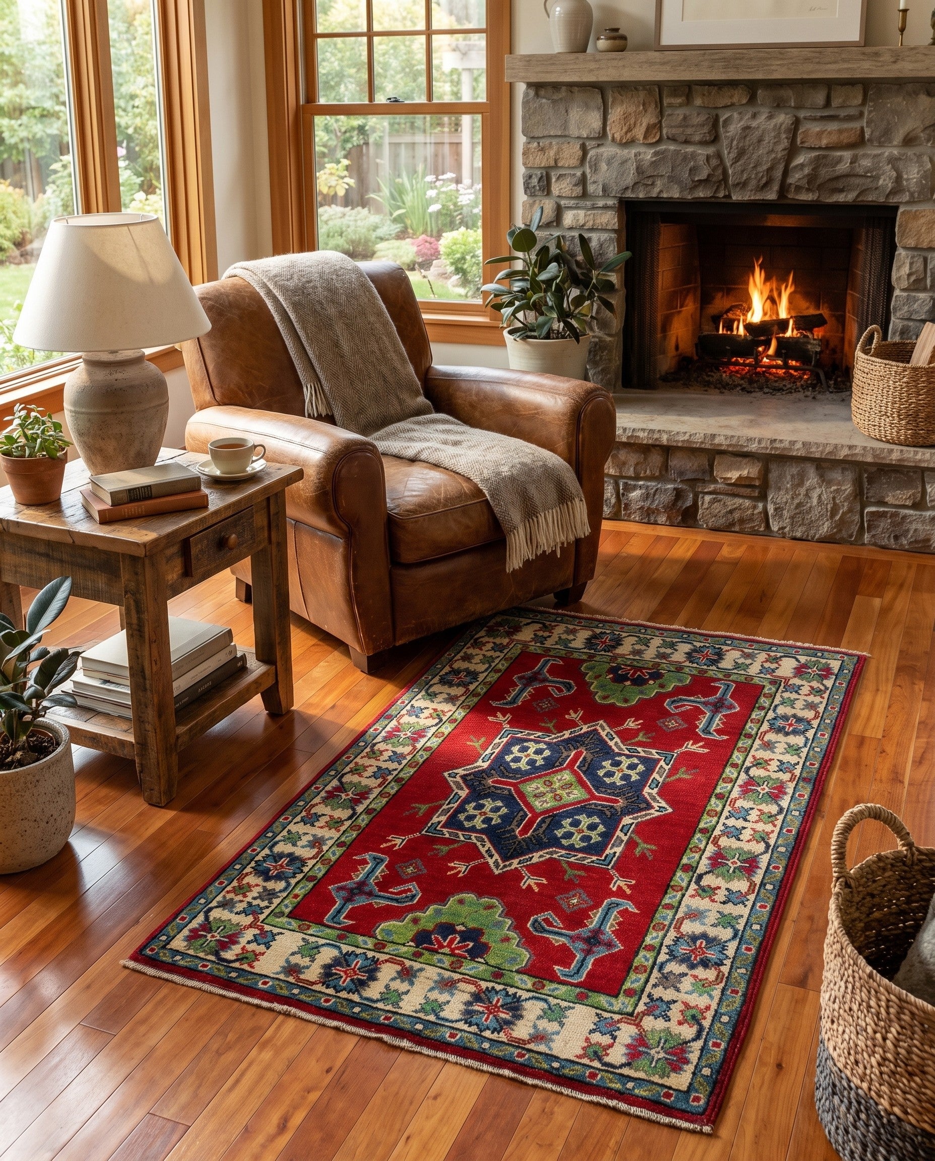 2' 8 x 4' 1 Hand Knotted Kazak Rug