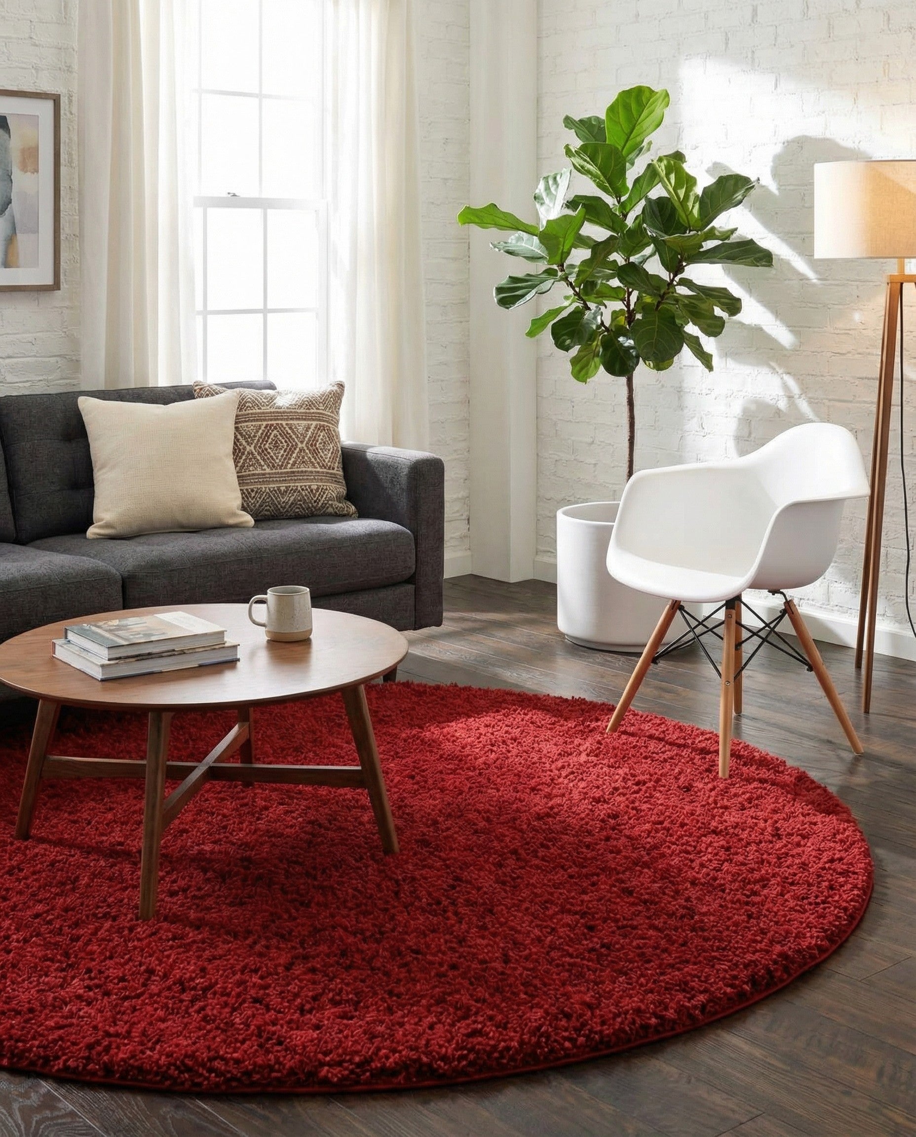 7' x 7' Everyday Shag Round Rug