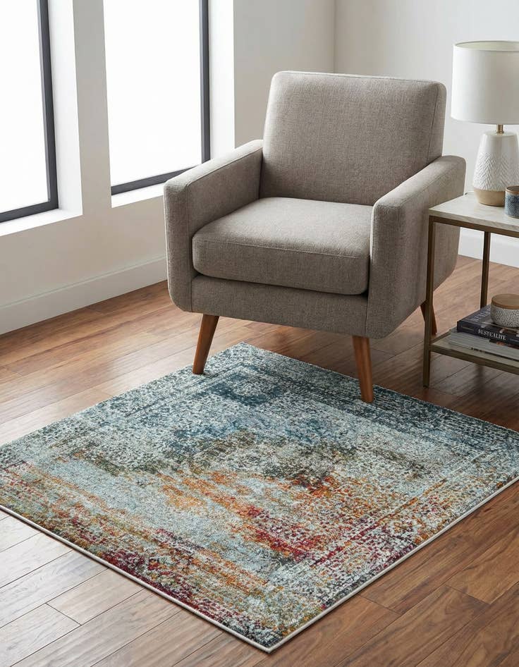 Detail image of 4' 3 x 4' 3 Santiago Square Rug