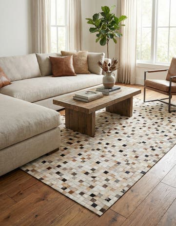 5' x 7' 11 Cowhide Stocks Rug