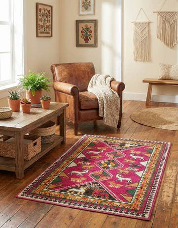 Pink Washable Mesa Rug