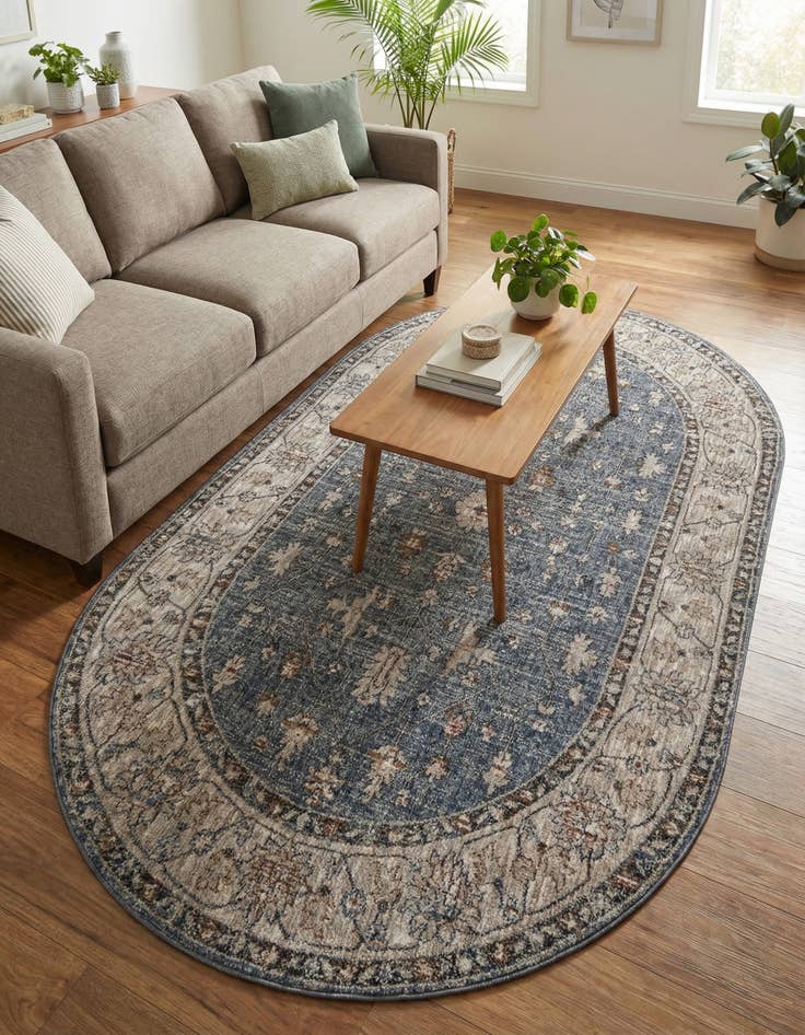 Detail image of 5' 3 x 8' Eco Traditional Oval Rug