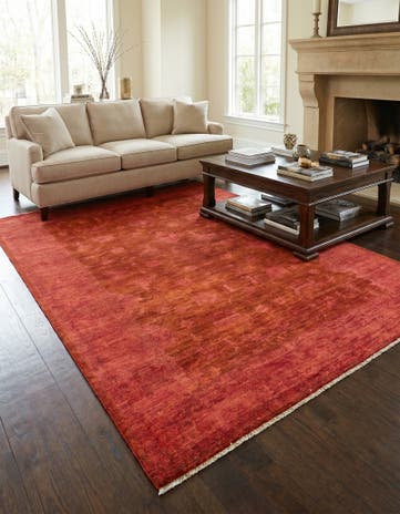 6' 5 x 9' 8 Hand Knotted Over-Dyed Ziegler Rug