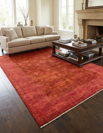 6' 5 x 9' 8 Hand Knotted Over-Dyed Ziegler Rug