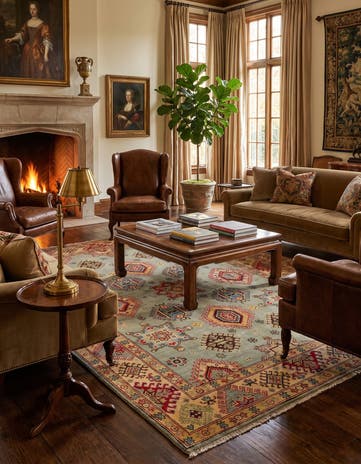 5' 5 x 7' 11 Hand Knotted Kazak Rug
