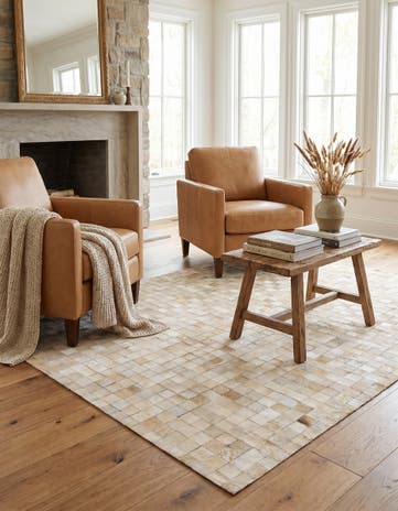 4' 1 x 5' 7 Cowhide Stocks Rug