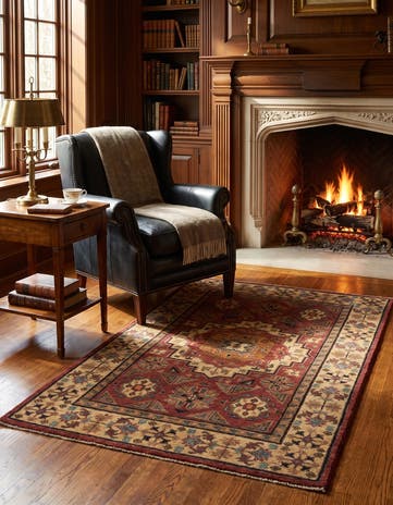 2' 6 x 3' 11 Hand Knotted Mamluk Ziegler Rug