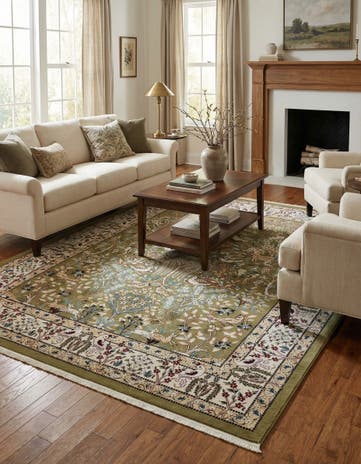 Green Nain Design Rug