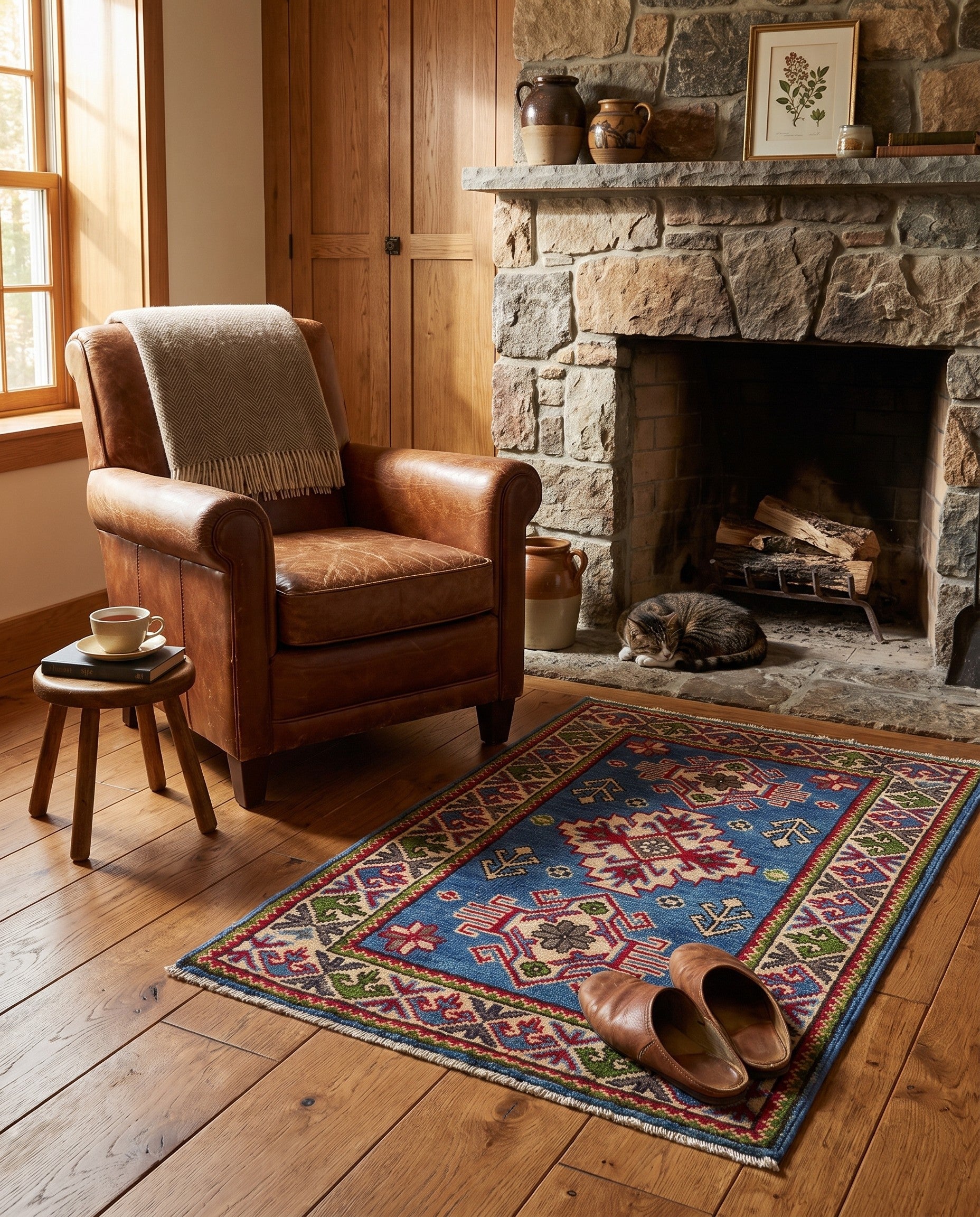 1' 10 x 3' 2 Hand Knotted Kazak Rug
