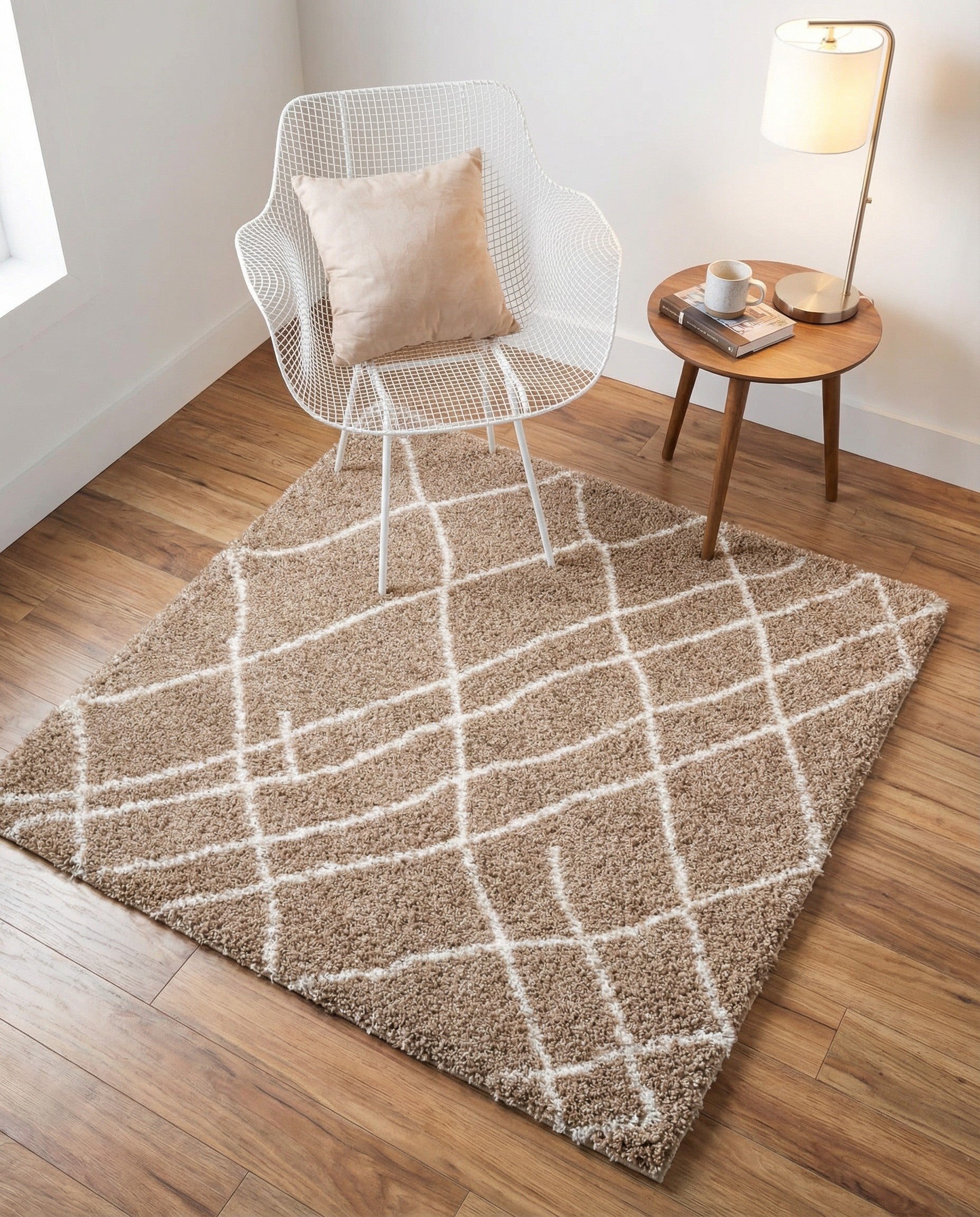 4' x 4' Soft Touch Shag Square Rug