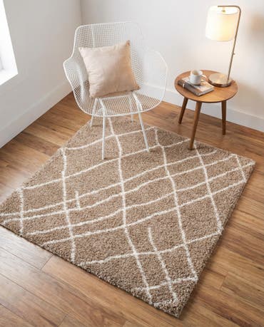 4' x 4' Soft Touch Shag Square Rug