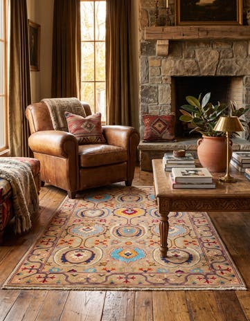 4' 1 x 5' 9 Hand Knotted Kazak Rug