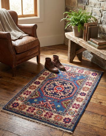 1' 10 x 3' Hand Knotted Kazak Rug