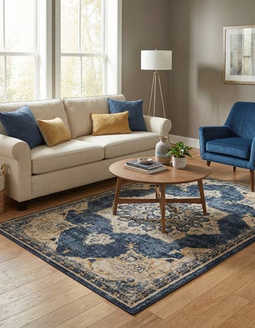 Navy Blue Eden Rug