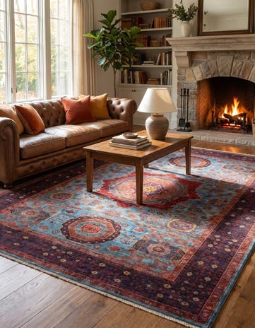 6' x 9' 3 Hand Knotted Mamluk Ziegler Rug