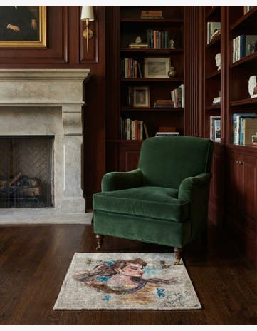 3' 4 x 3' 5 Hand Knotted Ultra Vintage Persian Wool Square Rug