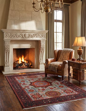 3' 4 x 5' Hand Knotted Mamluk Ziegler Rug