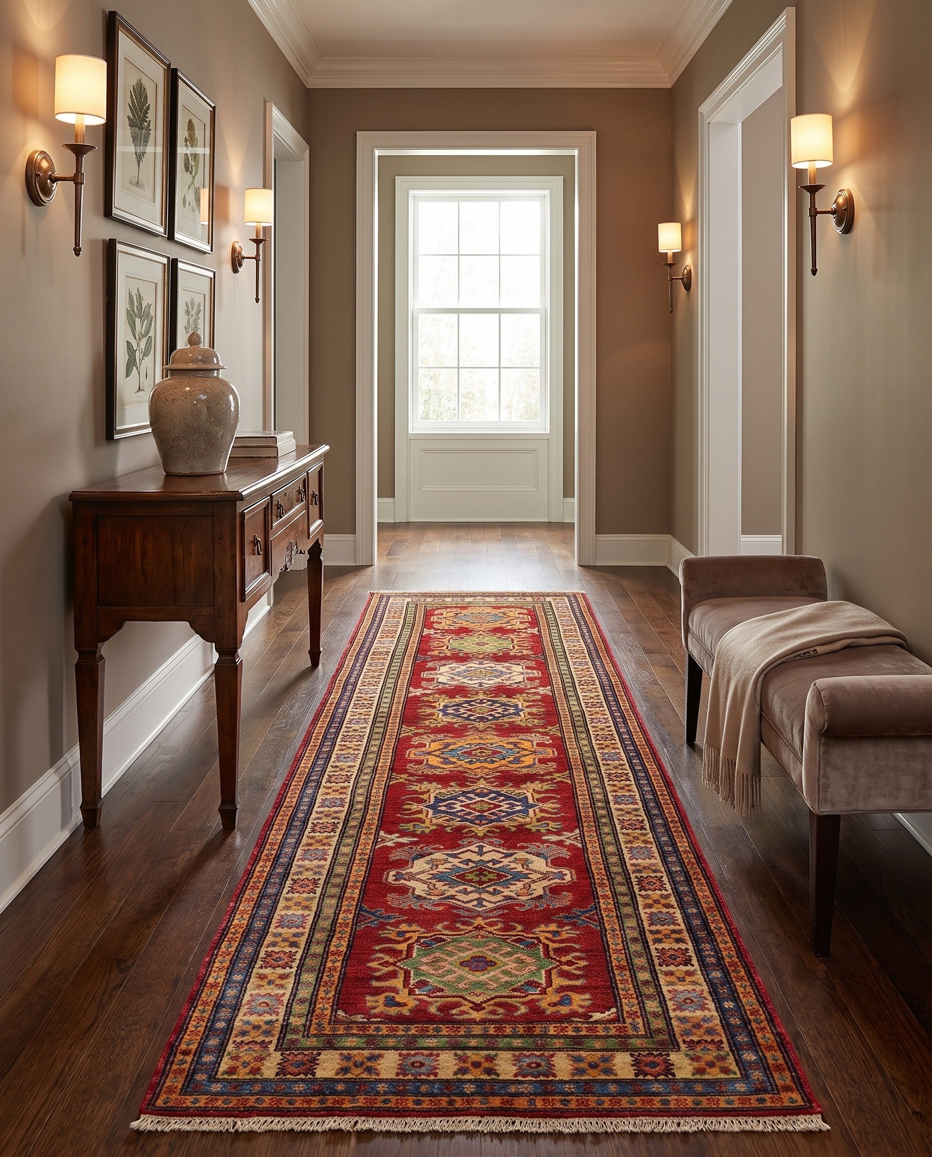 2' 8 x 9' 1 Hand Knotted Kazak Runner Rug