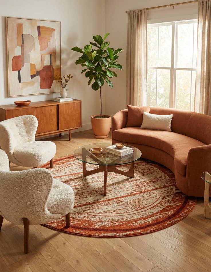 Detail image of 7' 10 x 7' 10 Equinox Round Rug