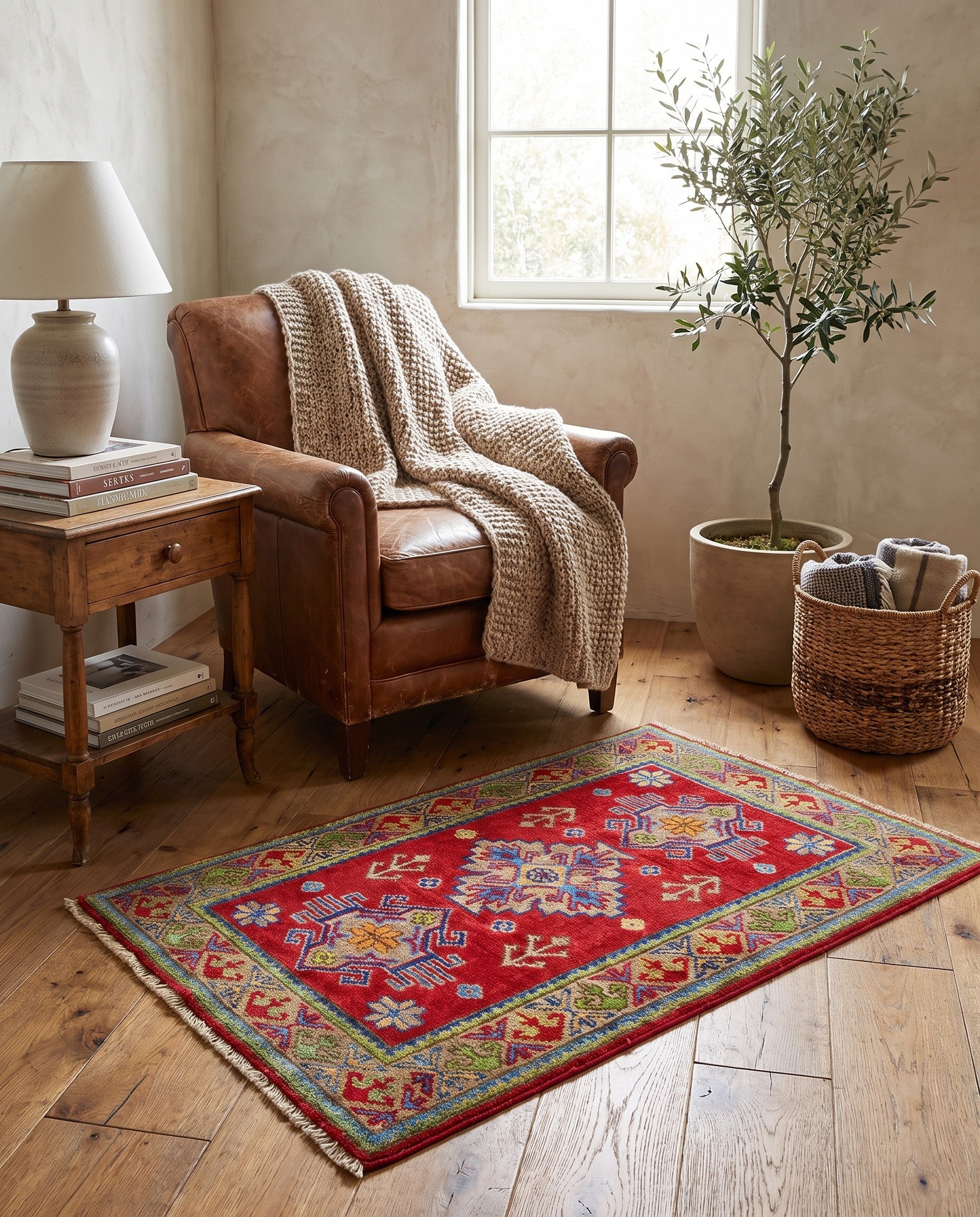 2' x 3' Hand Knotted Kazak Rug