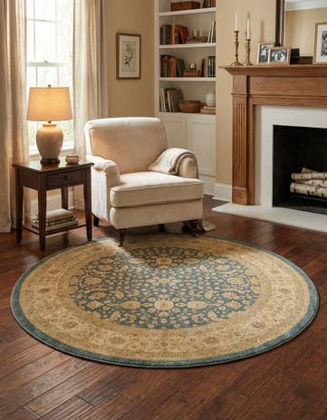 Blue Kensington Round Rug