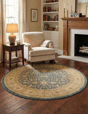 Blue Kensington Round Rug