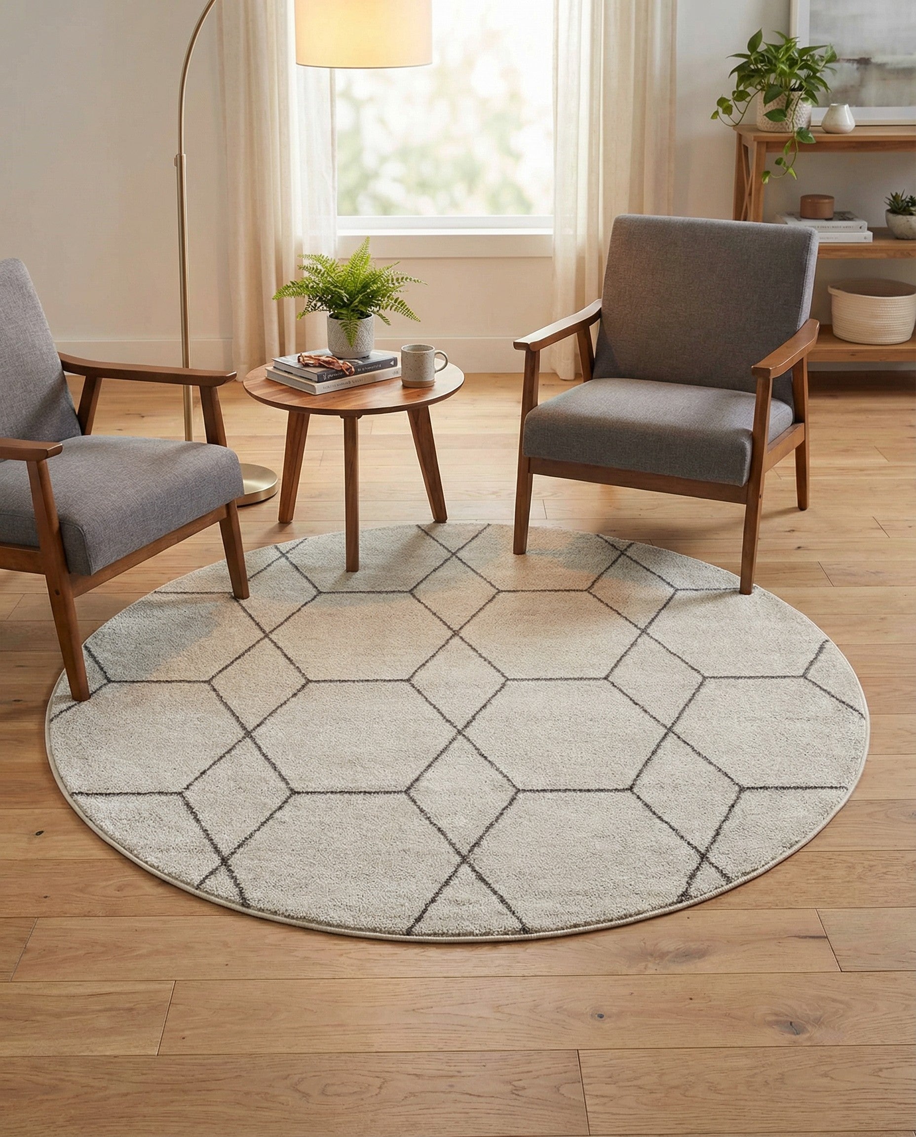 Primary image 6' x 6' Trellis Frieze Round Rug