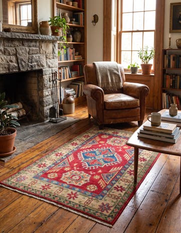 2' 9 x 4' 1 Hand Knotted Kazak Rug