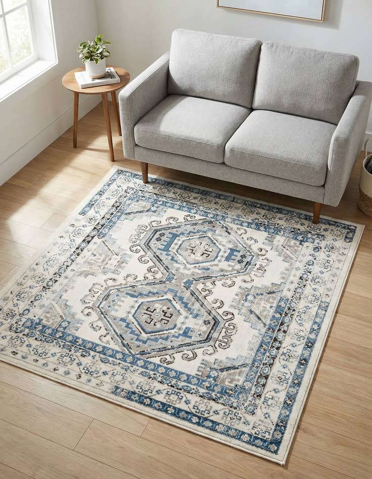 Detail image of 5' 3 x 5' 3 Charlotte Square Rug