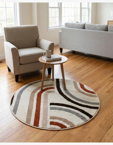 Ivory Charlotte Round Rug