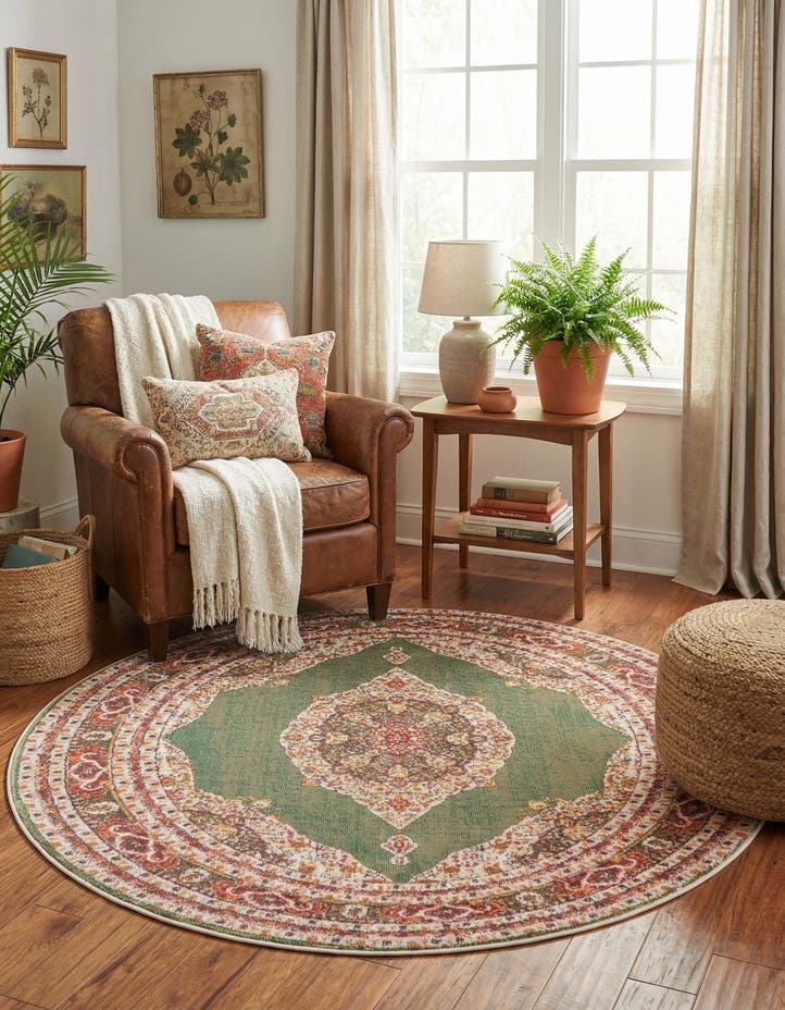 5' 5 x 5' 5 Santiago Round Rug