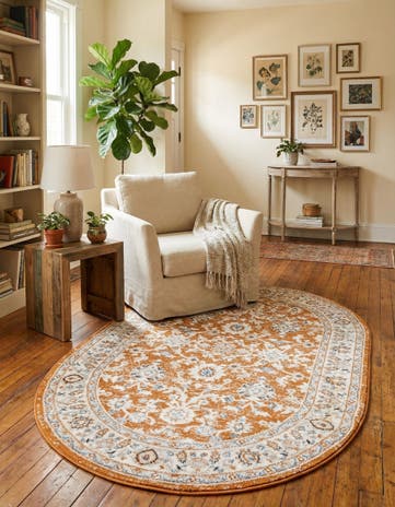 Rust Red Charlotte Oval Rug