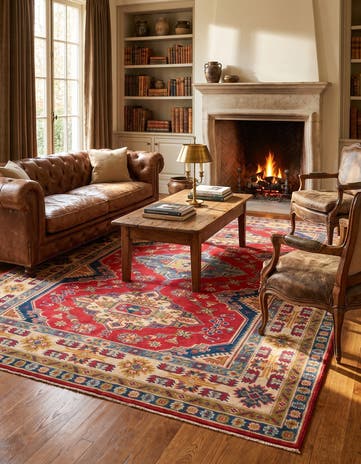 5' 10 x 8' 9 Hand Knotted Kazak Rug