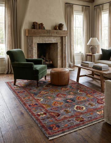 4' x 6' 2 Hand Knotted Ariana Ziegler Rug