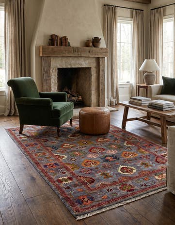 4' x 6' 2 Hand Knotted Ariana Ziegler Rug