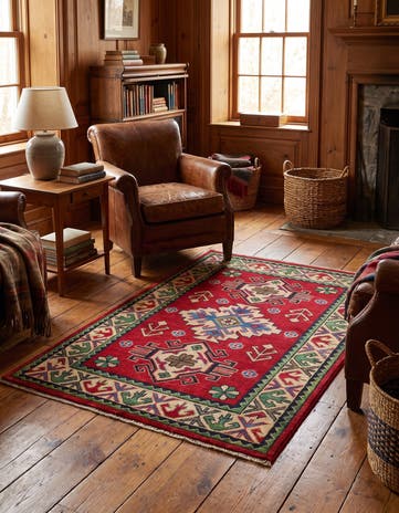 2' 9 x 4' 1 Hand Knotted Kazak Rug