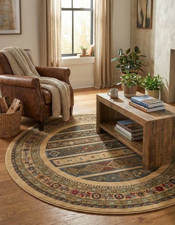 6' x 6' Kashkuli Gabbeh Round Rug