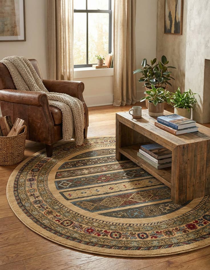 Detail image of 6' x 6' Kashkuli Gabbeh Round Rug