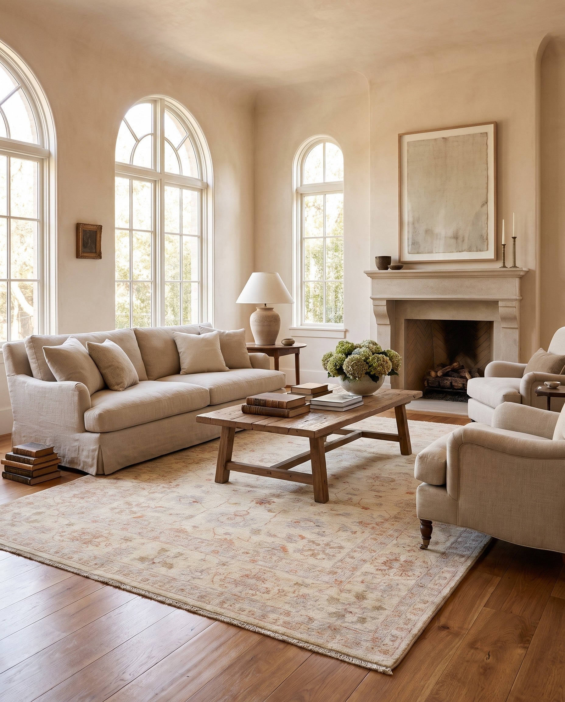 6' x 9' 1 Hand Knotted Ziegler Rug
