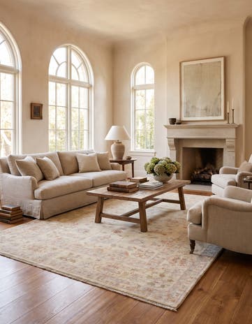 6' x 9' 1 Hand Knotted Ziegler Rug